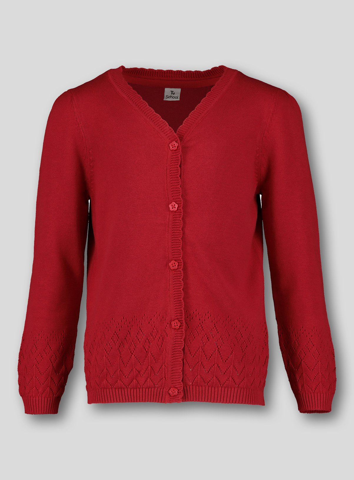 Red Pointelle Cardigan Review