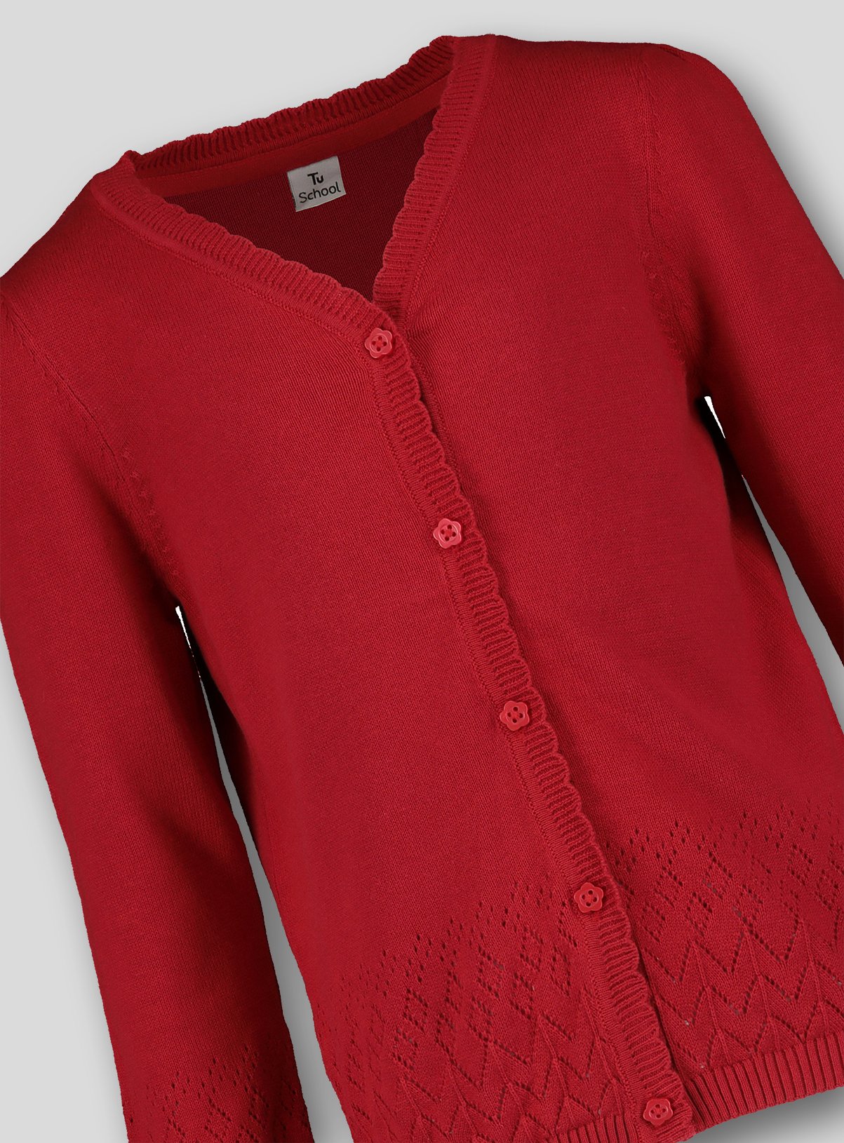 Red Pointelle Cardigan Review