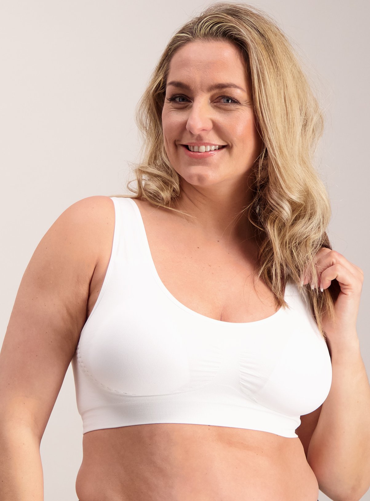 white padded crop top