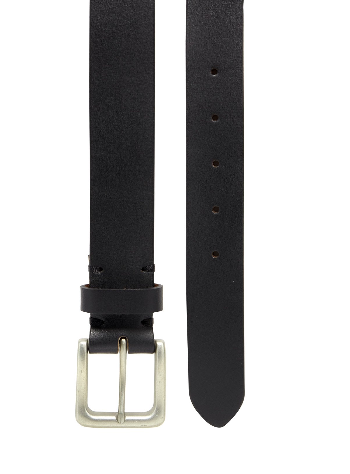 Black Leather Silver Buckle Belt Review