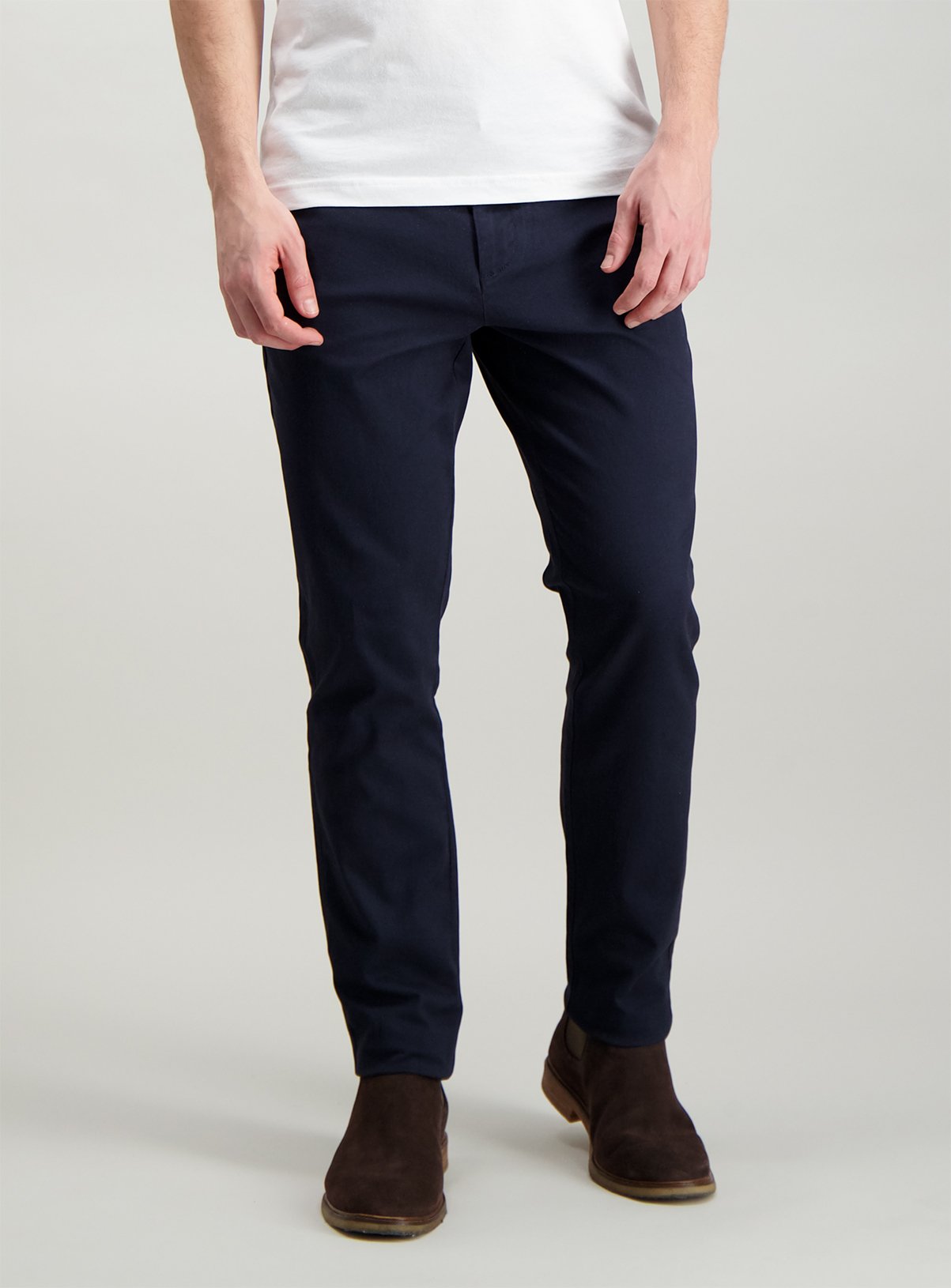 navy blue slim fit chinos