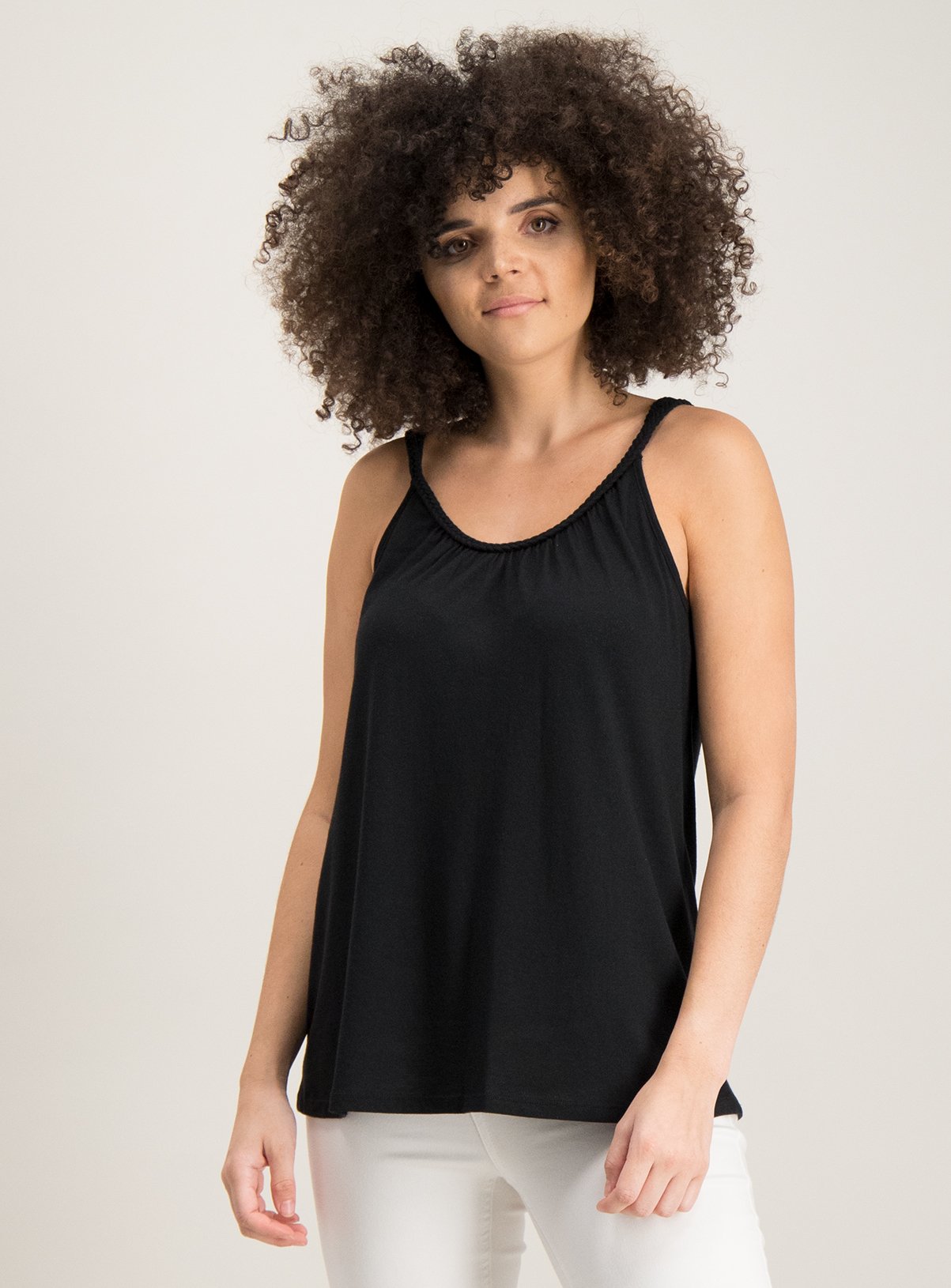 Black Plait Detail Vest Top Review