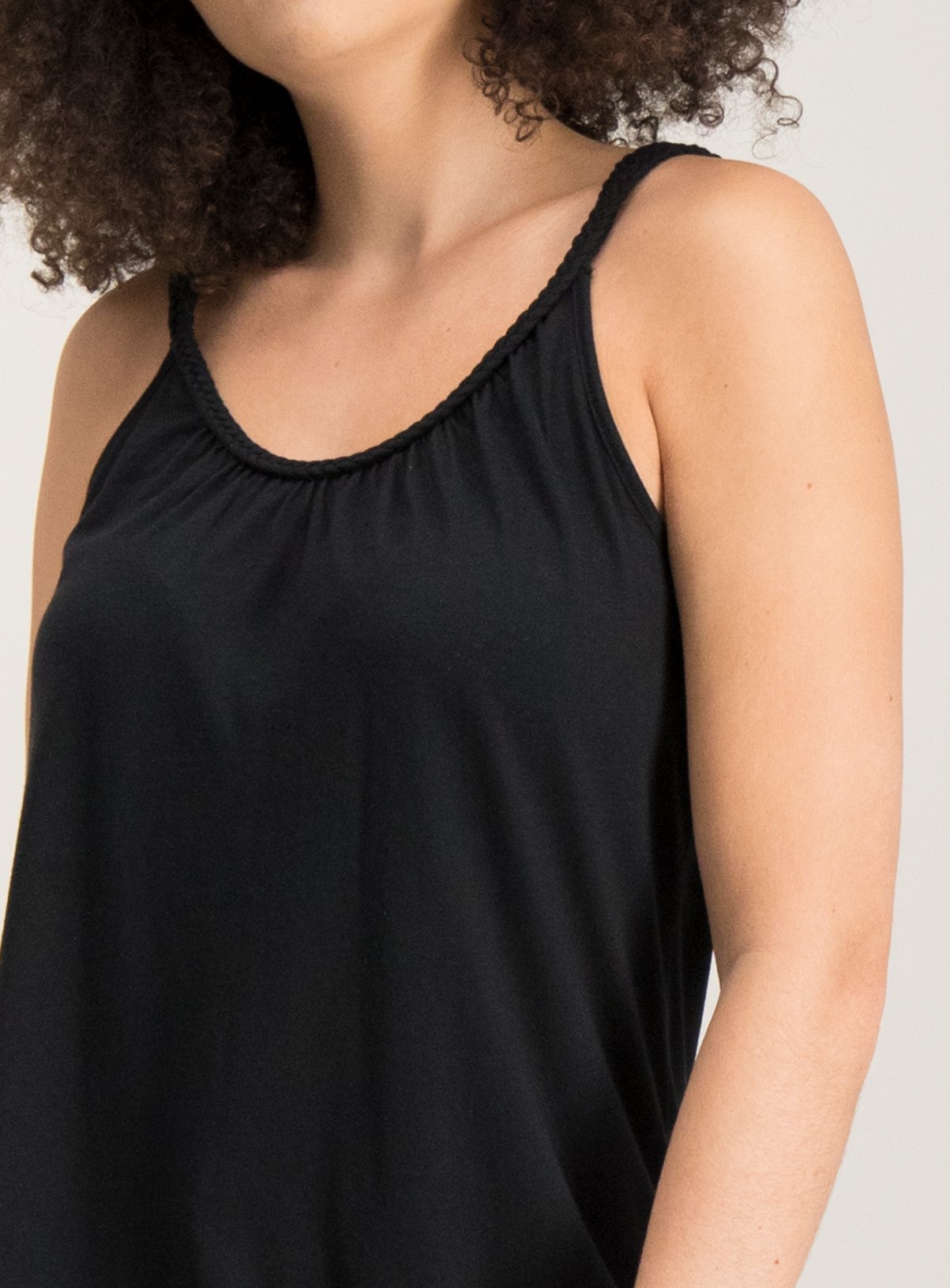 Black Plait Detail Vest Top Review