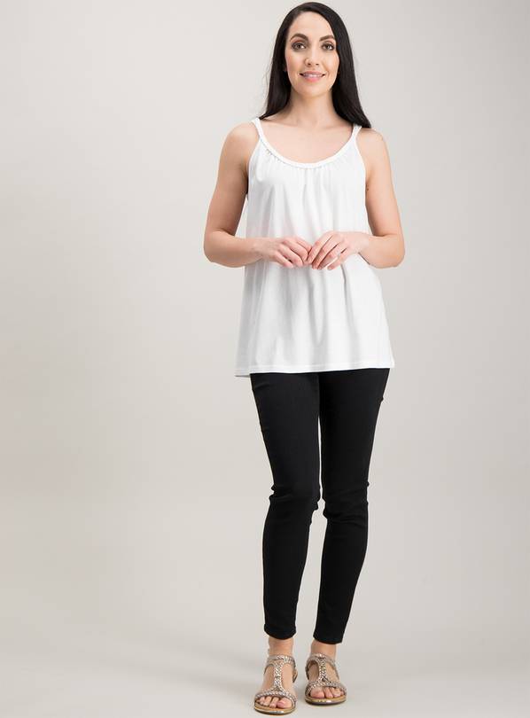 White Plait Detail Vest Top - 26