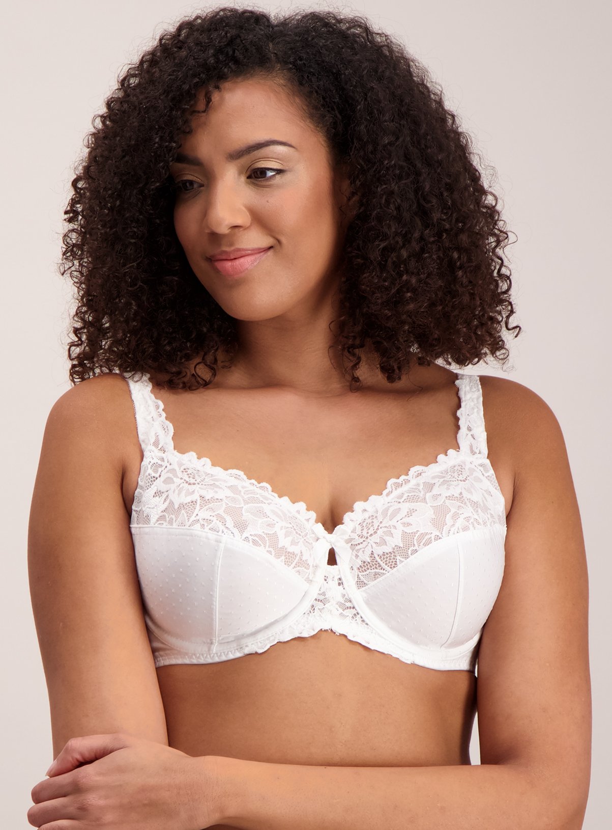 DD+ White Comfort Lace Full Cup Bra Review