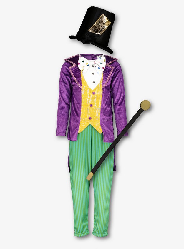 Fancy Dress Willy Wonka Purple Costume 3 10 Years Tu Clothing