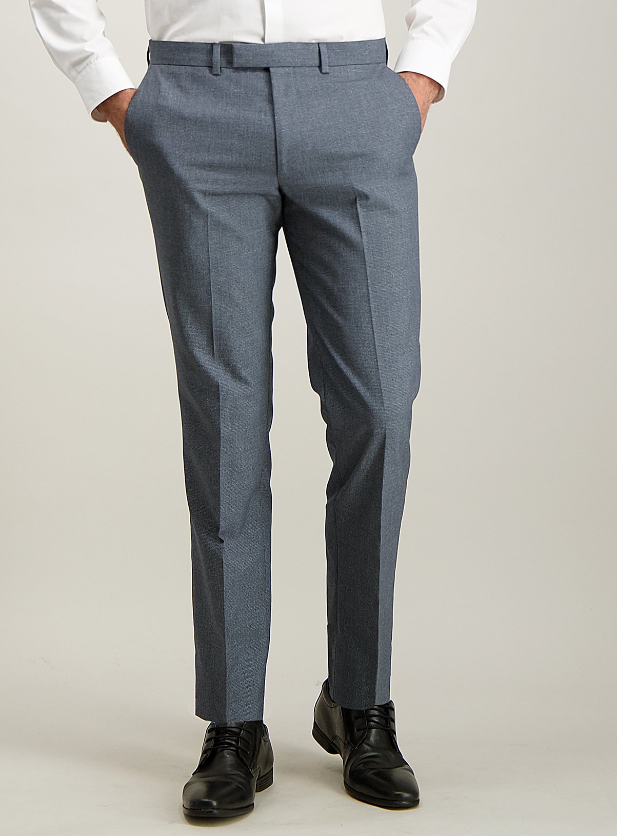 Online Exclusive Blue Melange Tailored Fit Trousers Review