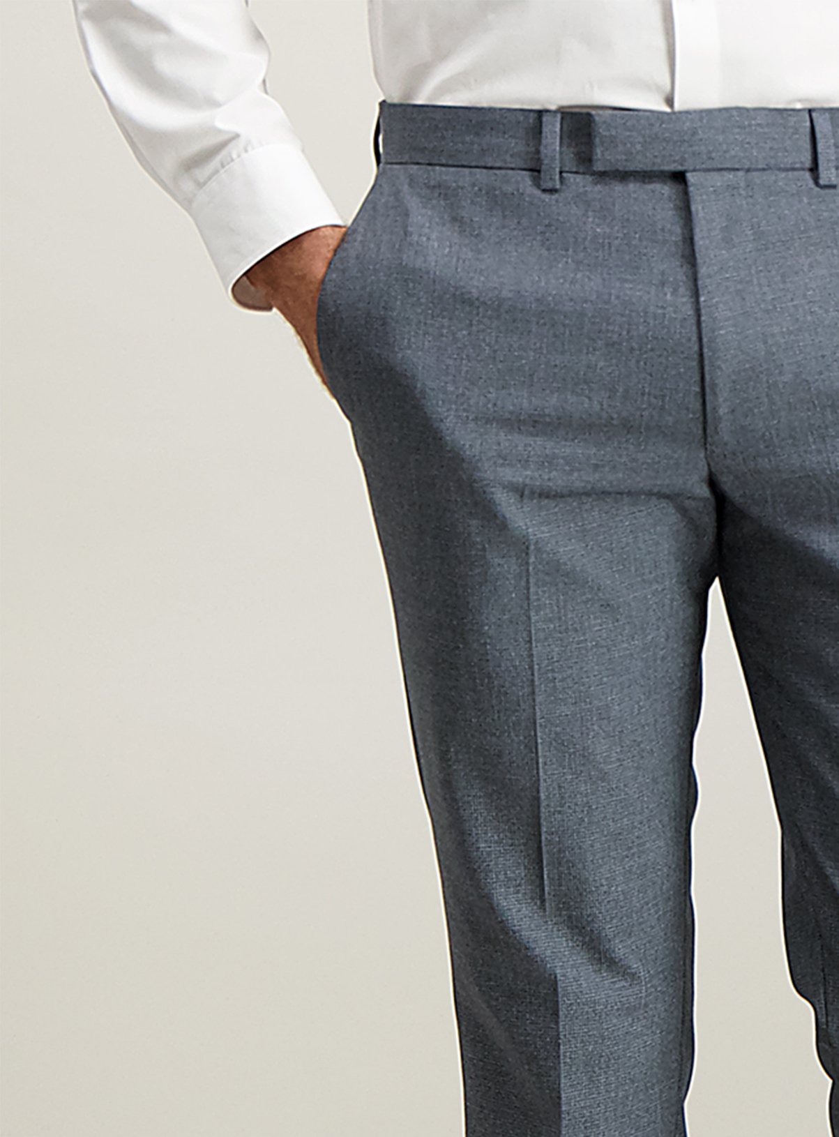 Online Exclusive Blue Melange Tailored Fit Trousers Review