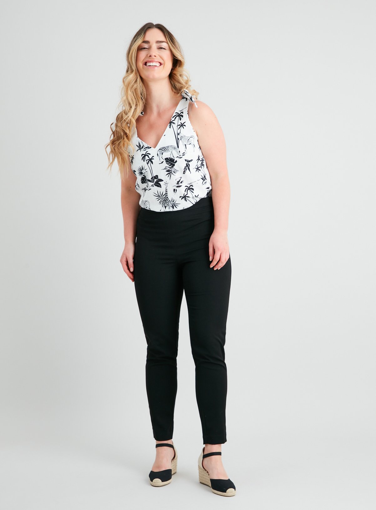 Black Tapered Slim Leg Trousers 10S - Image 2 thumbnail
