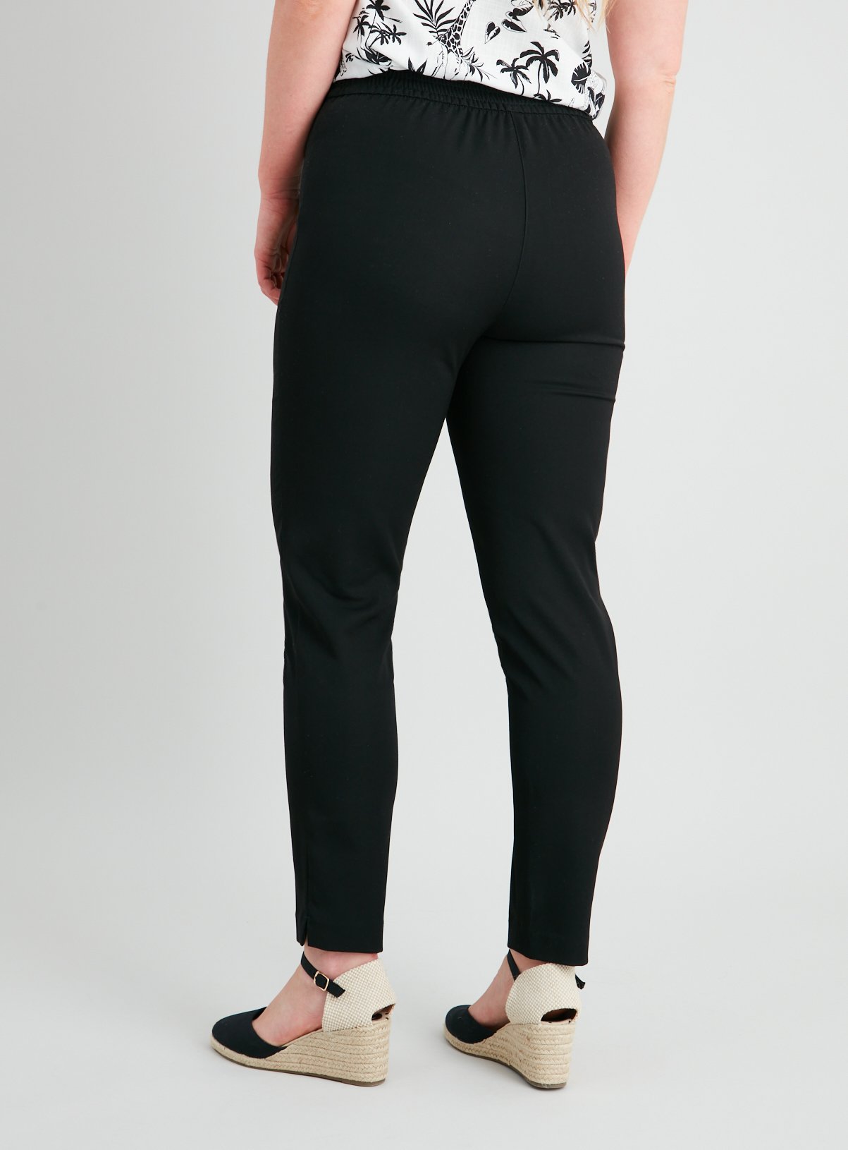 Black Tapered Slim Leg Trousers 10S - Image 4 thumbnail