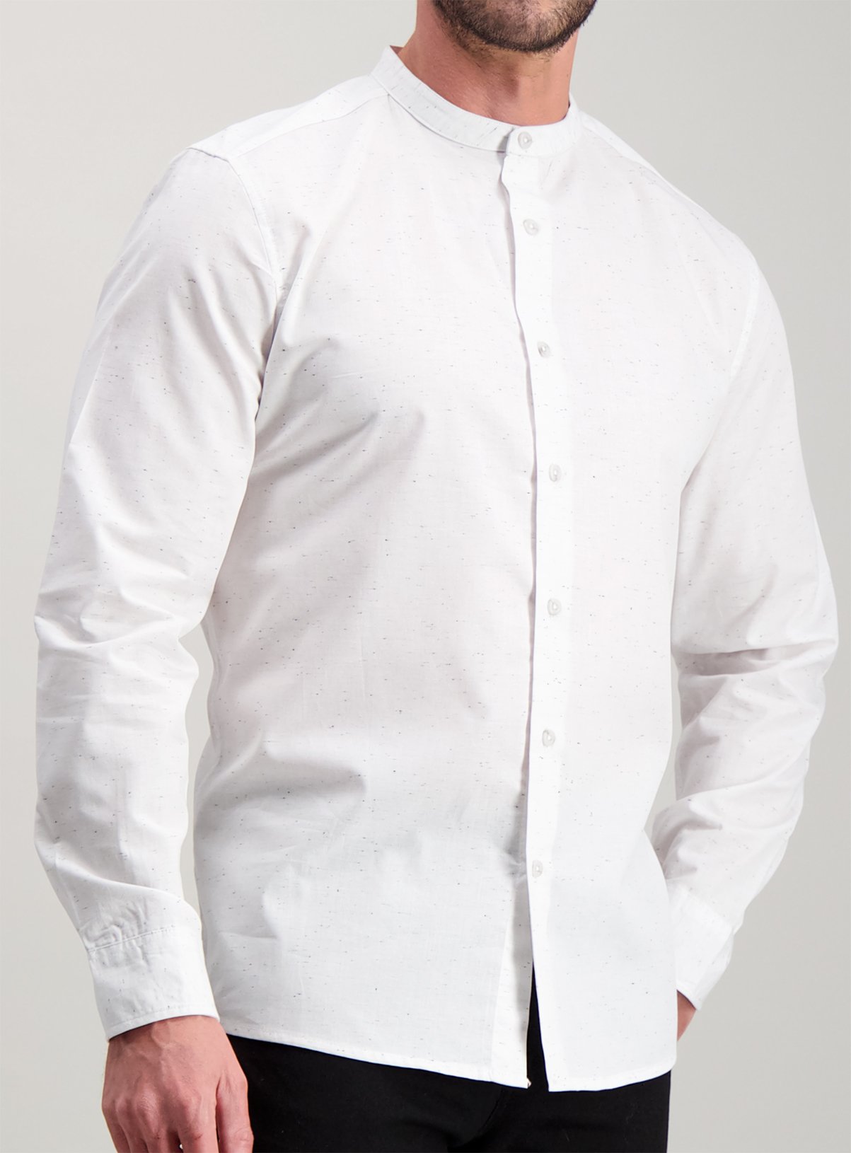 White Slub Regular Fit Grandad Shirt Review