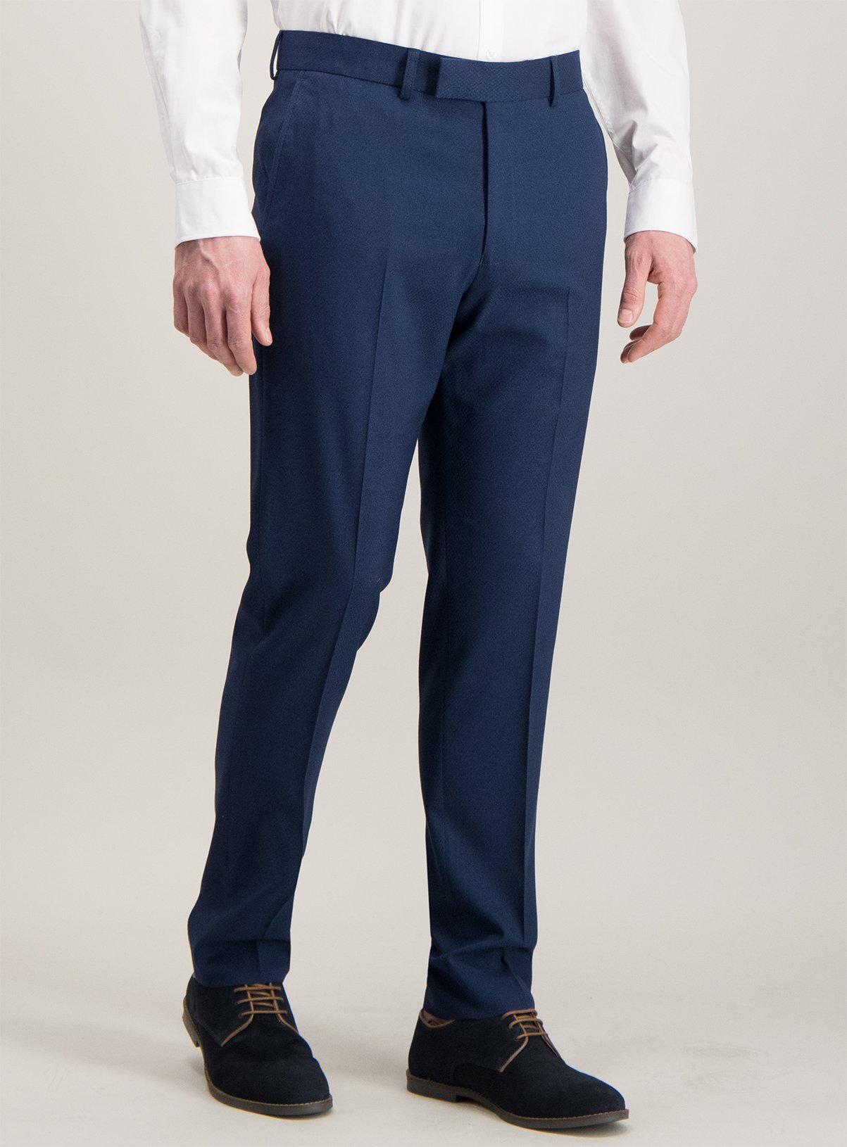 Cobalt Blue Tuxedo Slim Fit Suit Trousers With Stretch Review