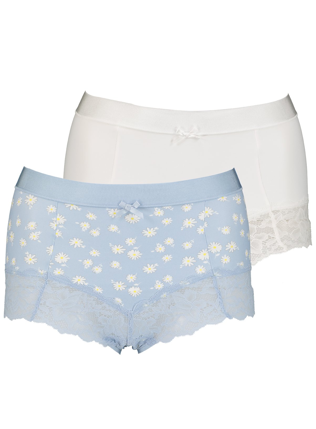 Blue & White Floral Print Brazilian Knickers 2 Pack Review