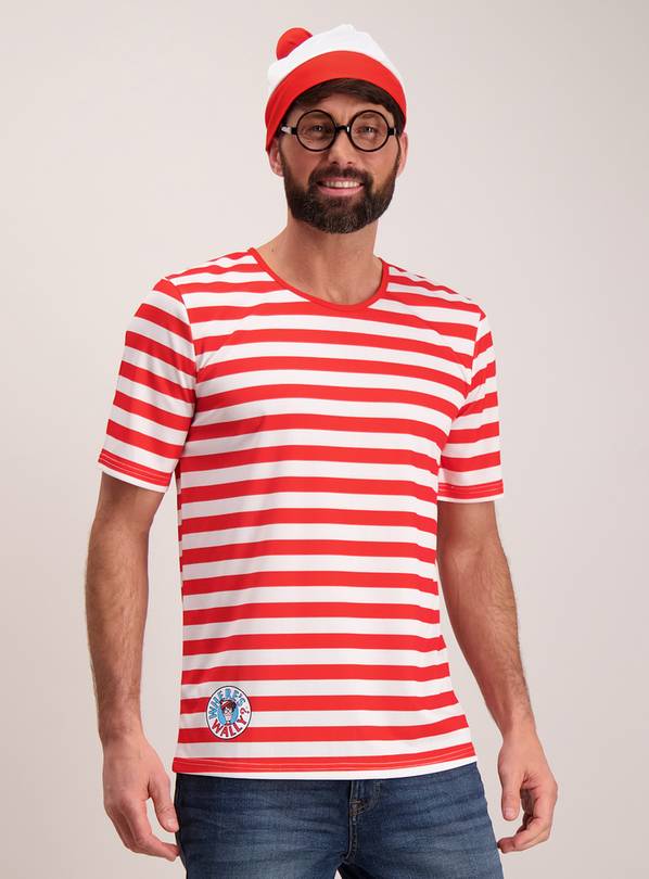 Buy Where's Wally Red & White Costume Set XS Adults fancy dress