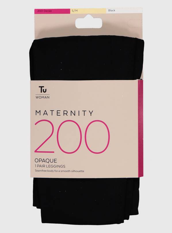 Buy MATERNITY Black 200 Denier Opaque Leggings L/XL Maternity