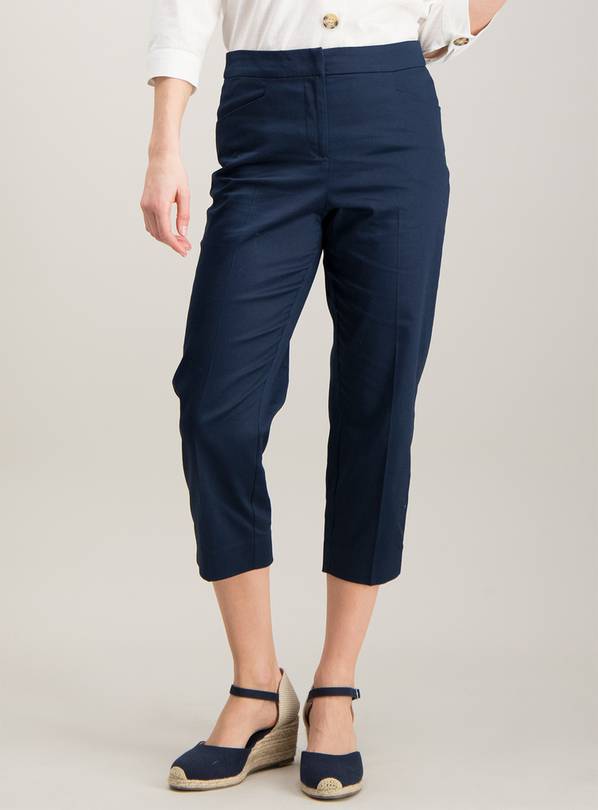 Navy blue sale capri trousers