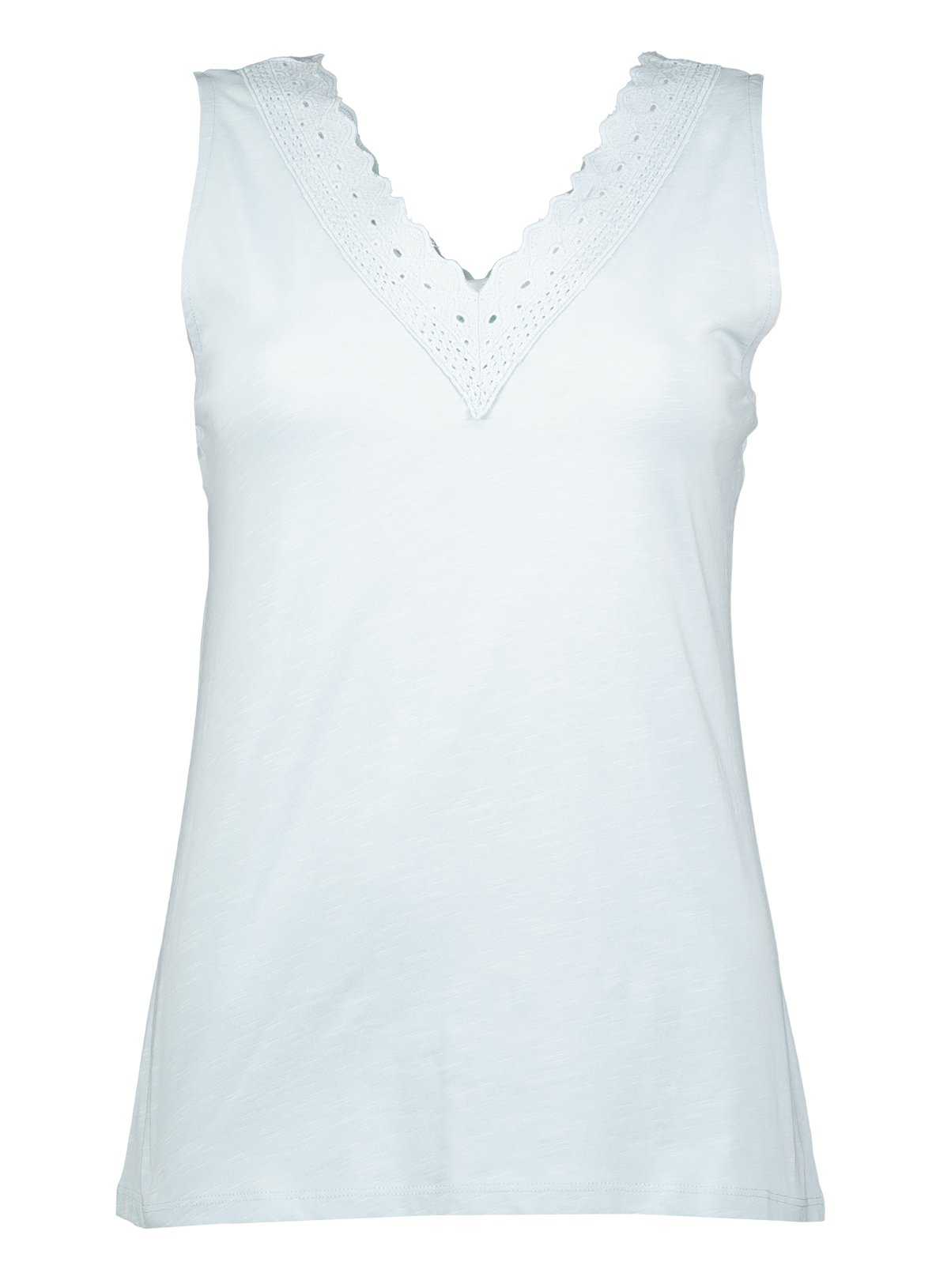 SKU TIKI VNECK LACE TRIM VEST:Blue:6 - Image 3 thumbnail