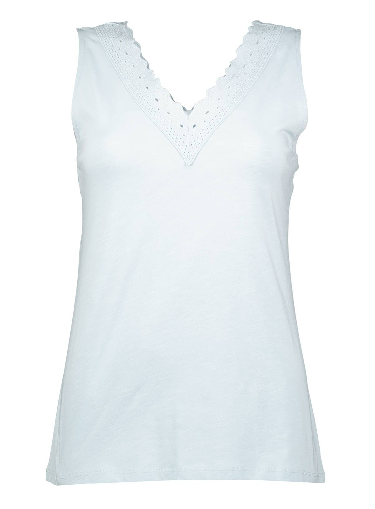 SKU TIKI VNECK LACE TRIM VEST:Blue:6 - Image 3