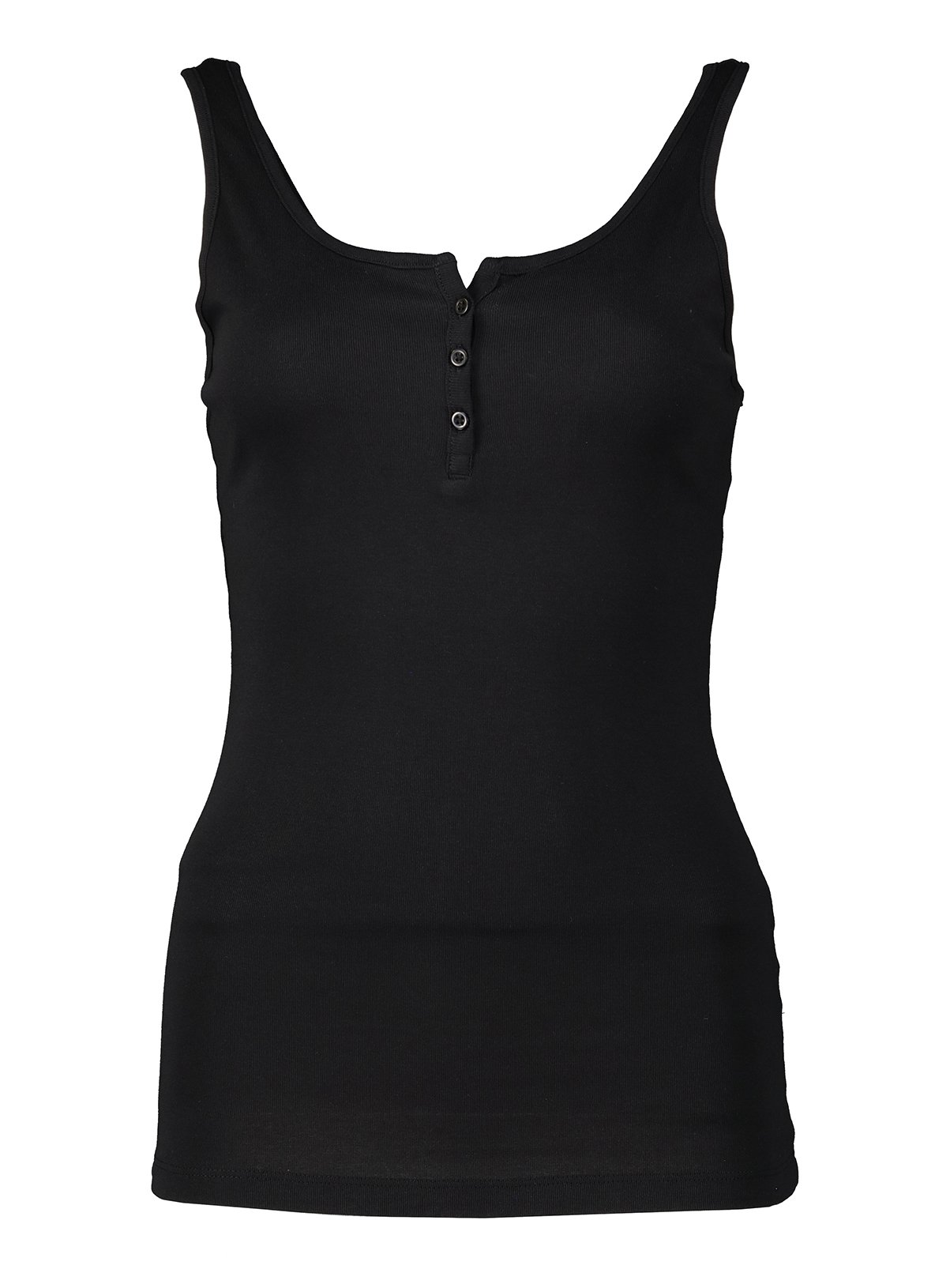 SKU TIKI ISLAND SLESS BUTTON FRONT HENLEY VEST:Black:6 - Image 3 thumbnail