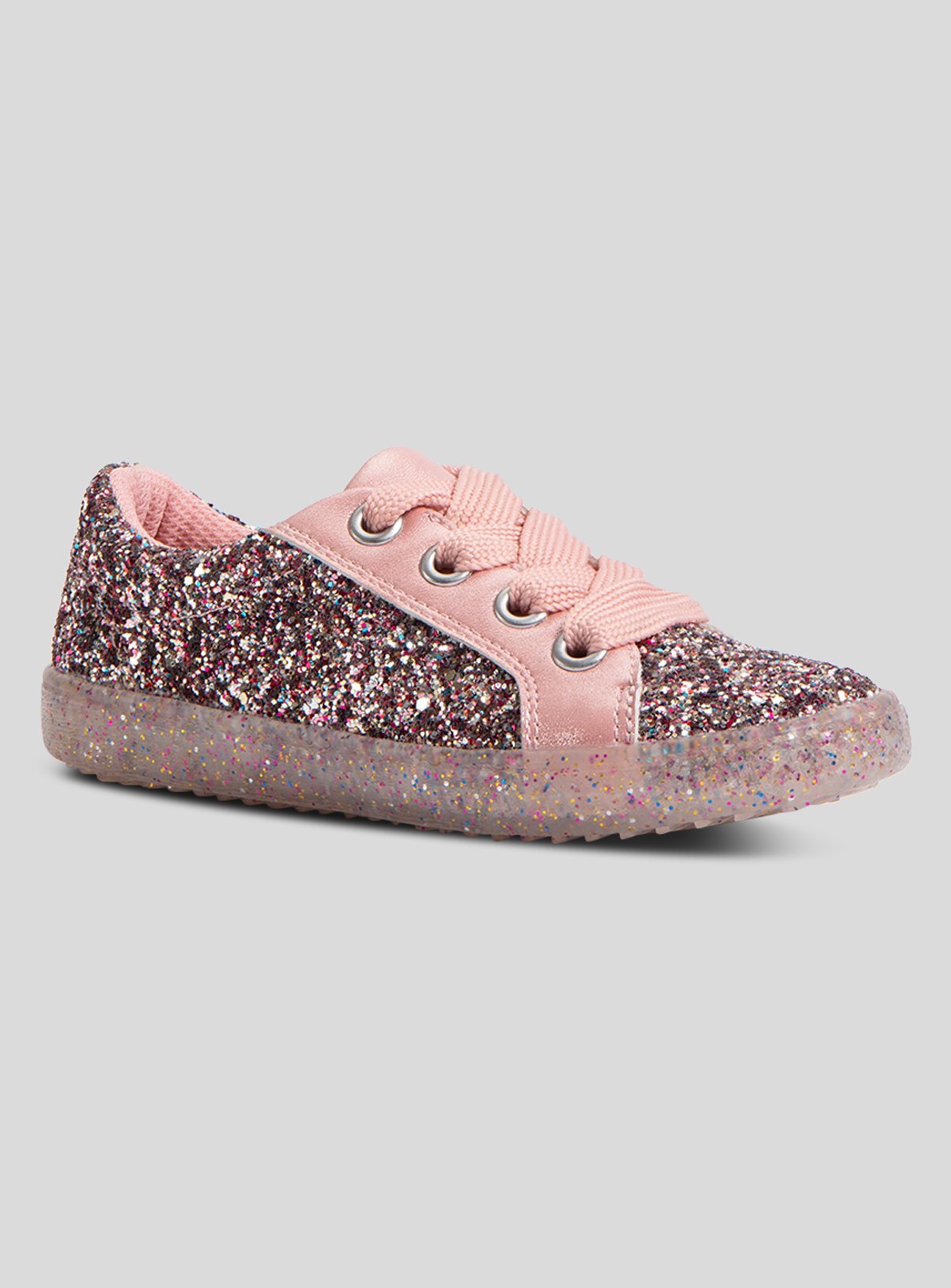 pink glitter trainers