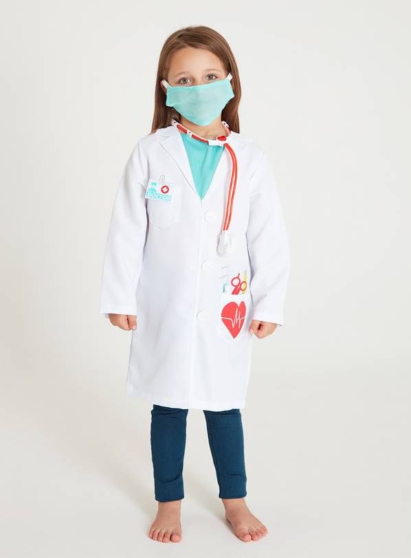 White Doctor Costume 5-Piece Set - 2-3 years