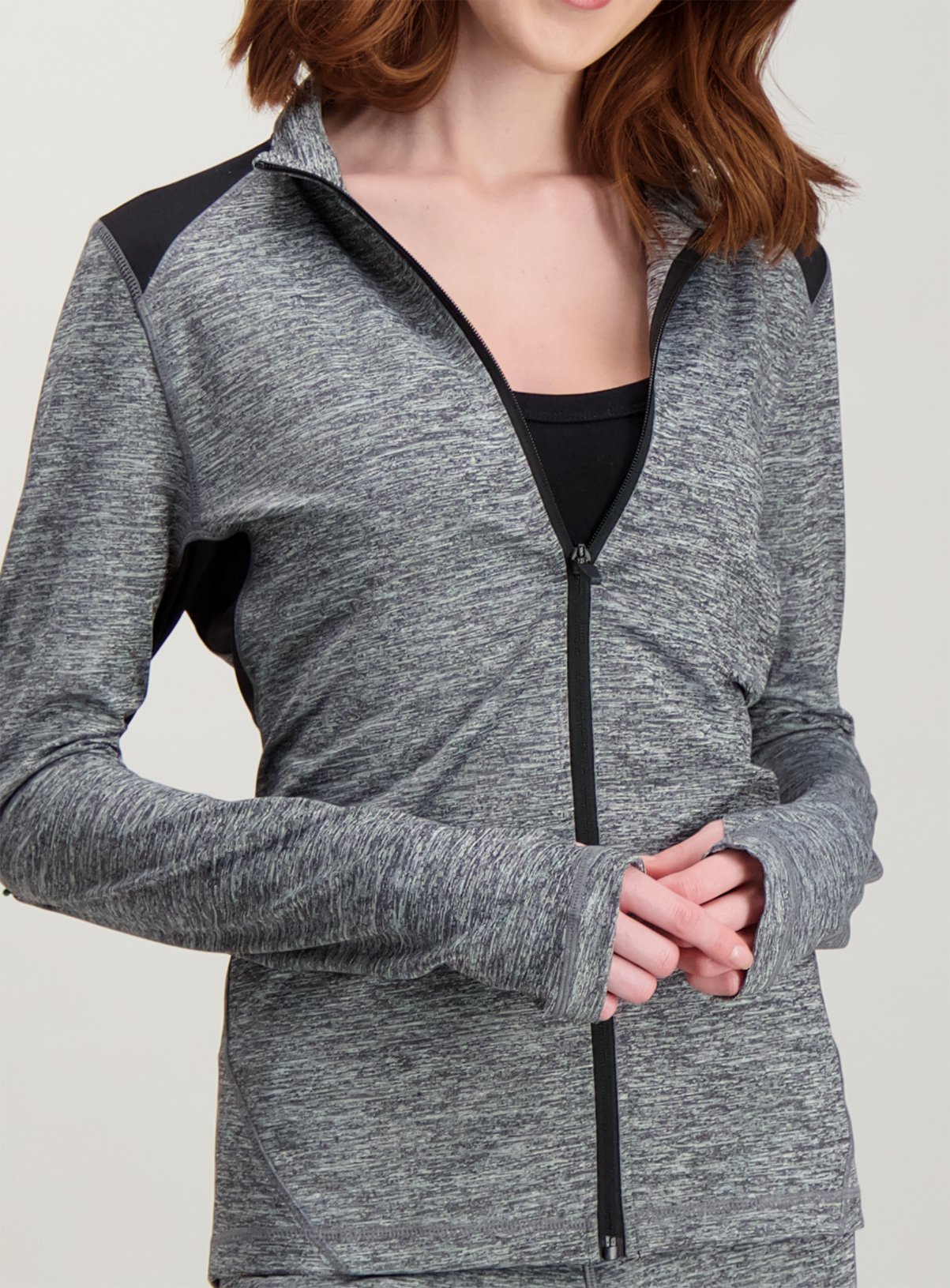 Active Grey Space Dye Zip Through Top Review