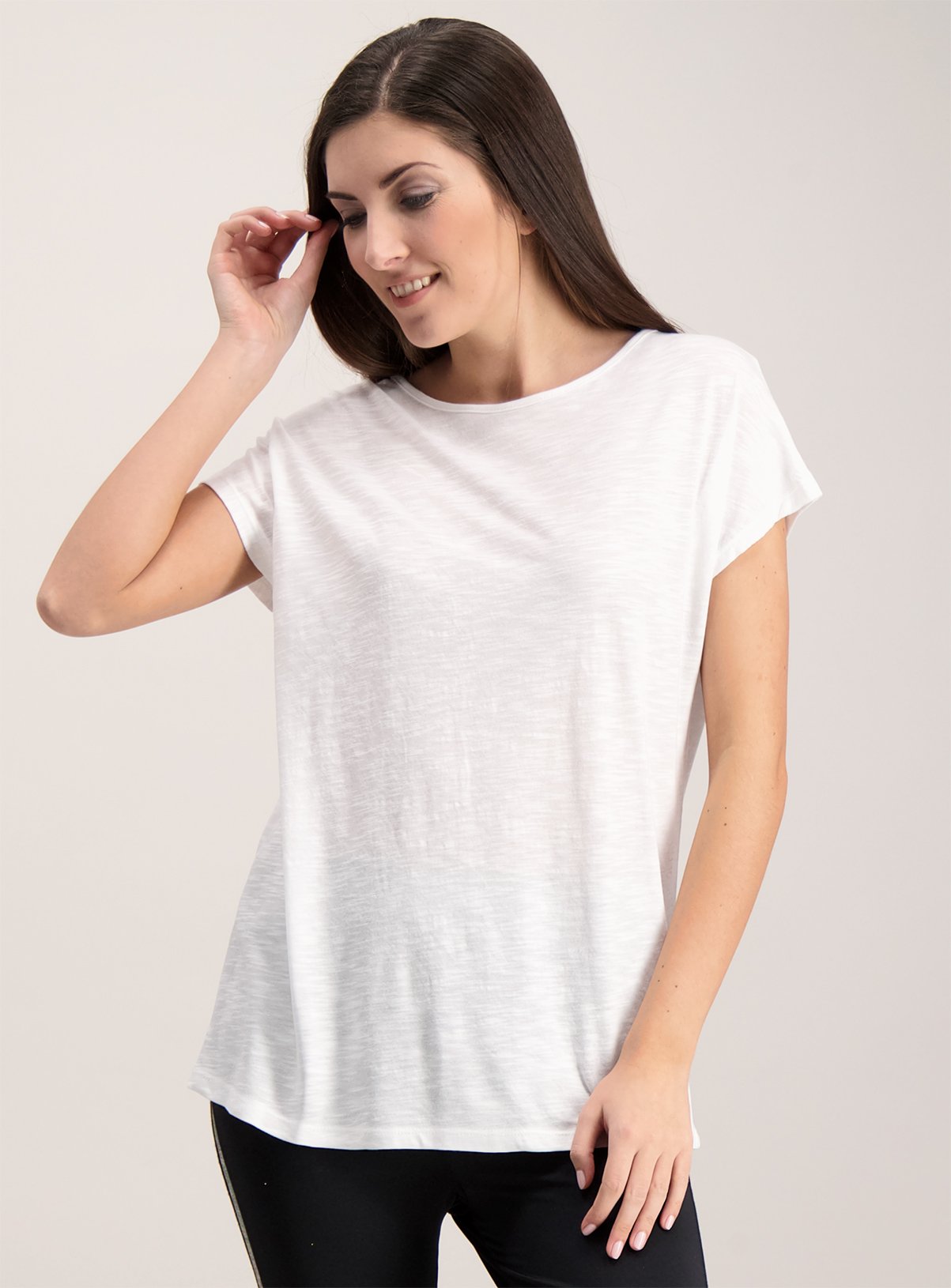 Active White Slub Cap Sleeve T-Shirt Review