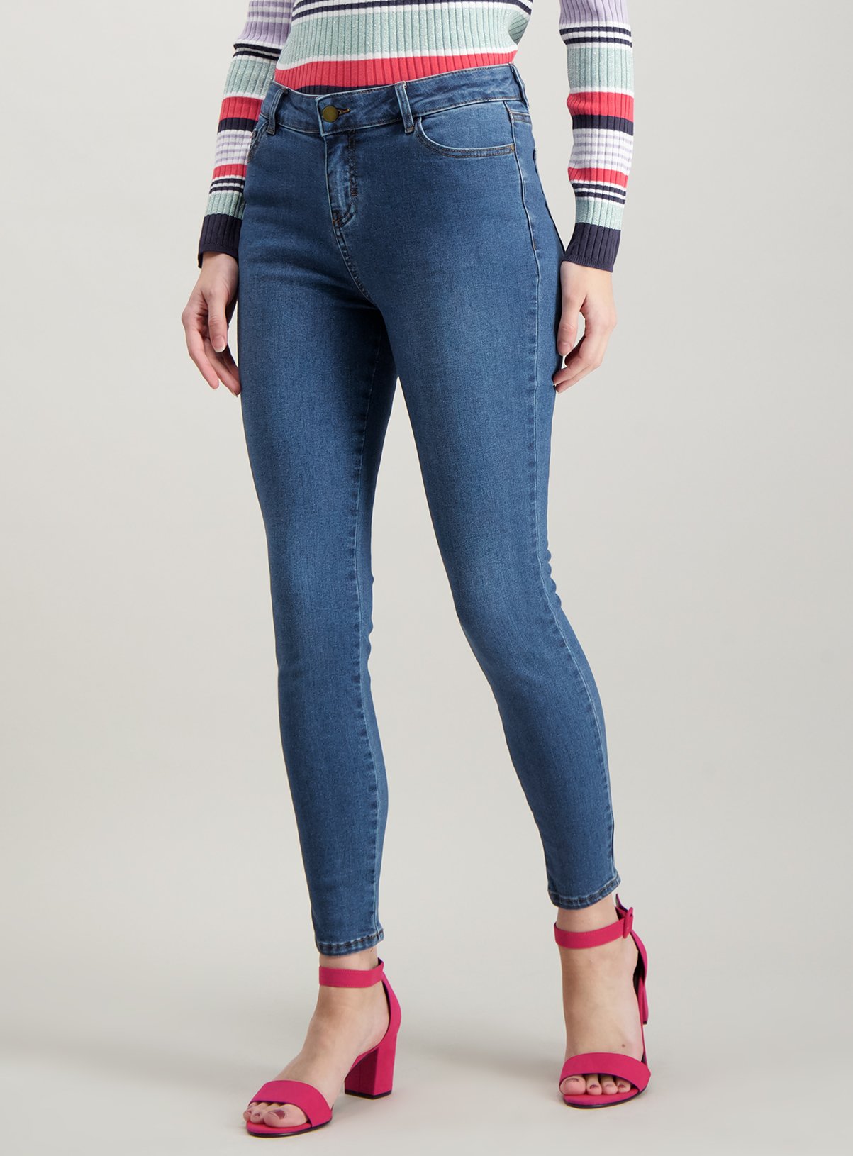 Blue Mid Denim Skinny Jeans Review