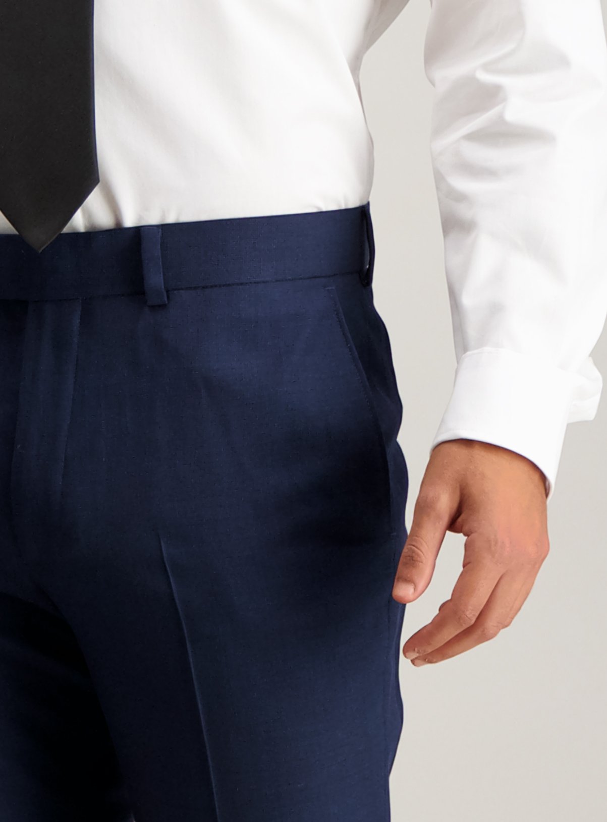 Navy Texture Wool Slim Fit Suit Trouser Review