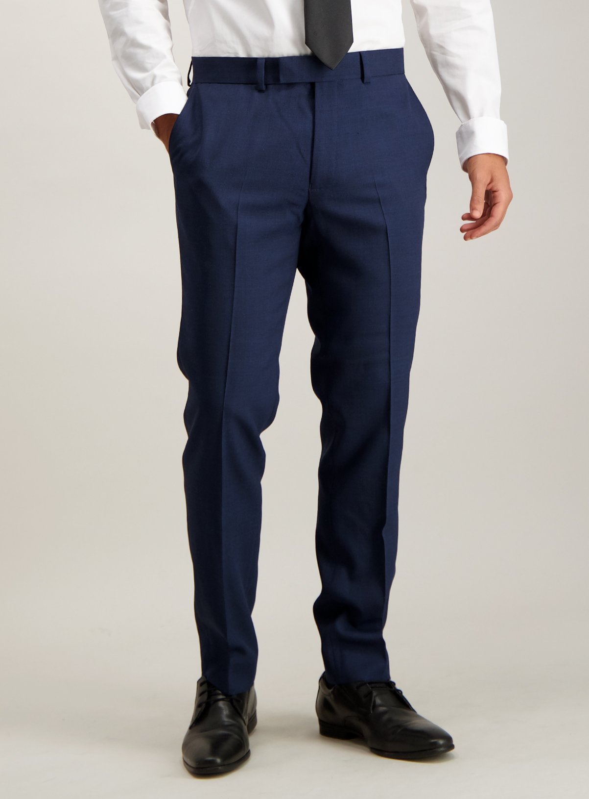 mens textured suit trousers