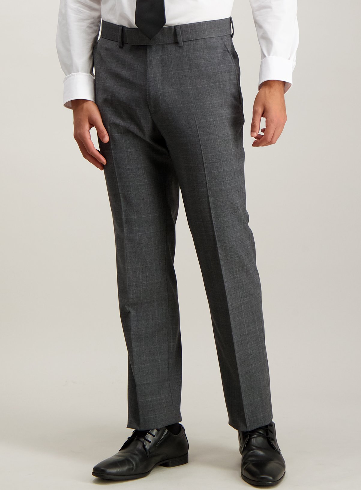 Grey Check Wool Blend Tailored Fit Suit Trousers Review