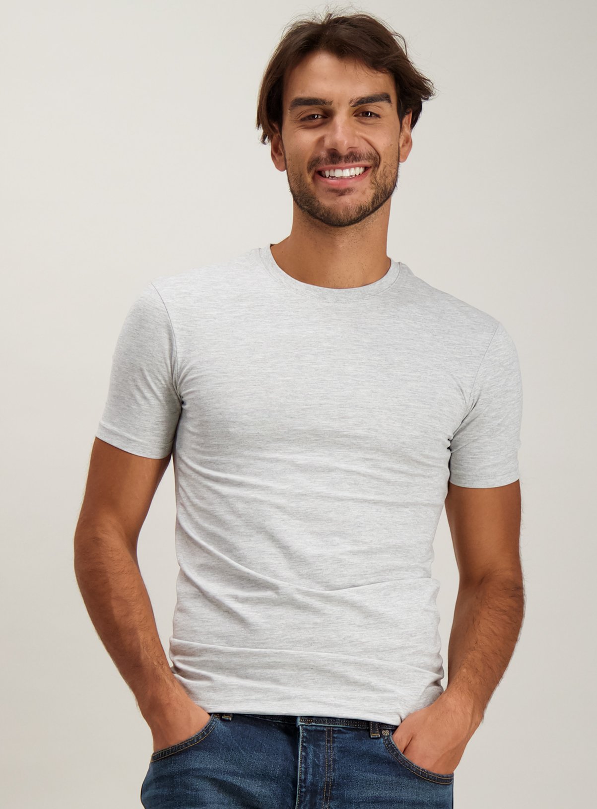 grey muscle fit t shirt