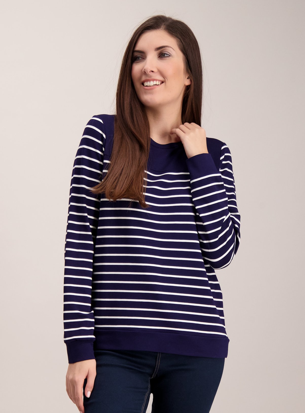 Navy Blue Striped Sweatshirt Review