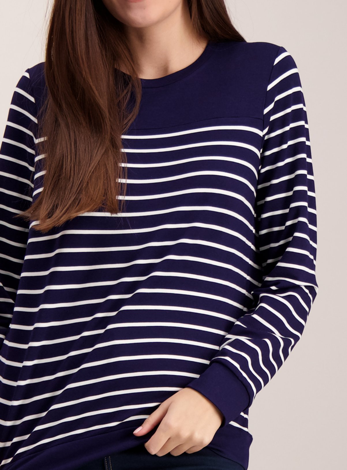 Navy Blue Striped Sweatshirt Review