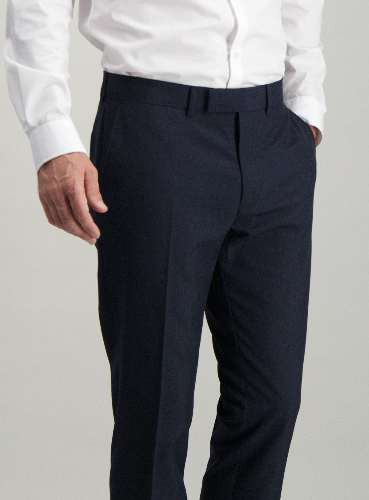 Navy Check Slim Fit Suit Trousers Review