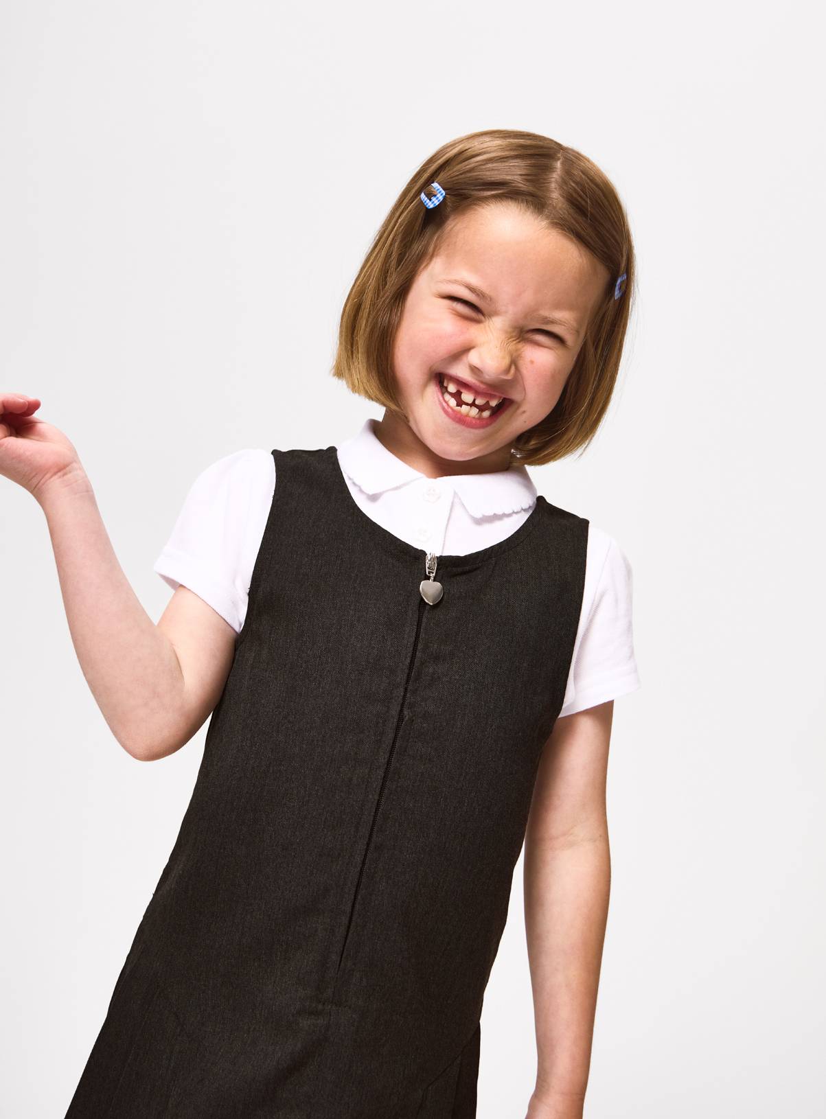 Black Pleated Zip Through Pinafore 2 Pack 9 years - Image 4