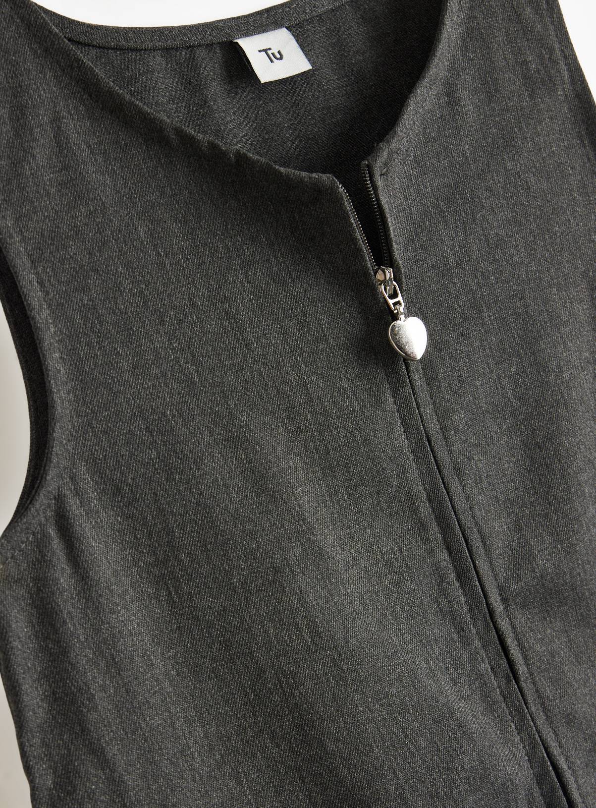 2 Pack Grey Zip Through Pinafores 4 years - Image 5