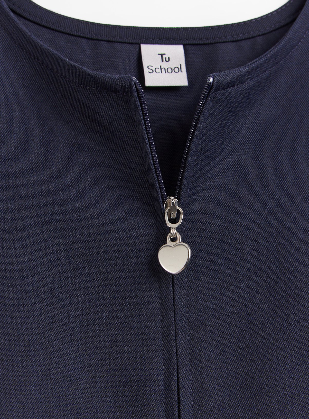 Navy Zip Front Pleated Pinafores 2 Pack  5 years - Image 6 thumbnail