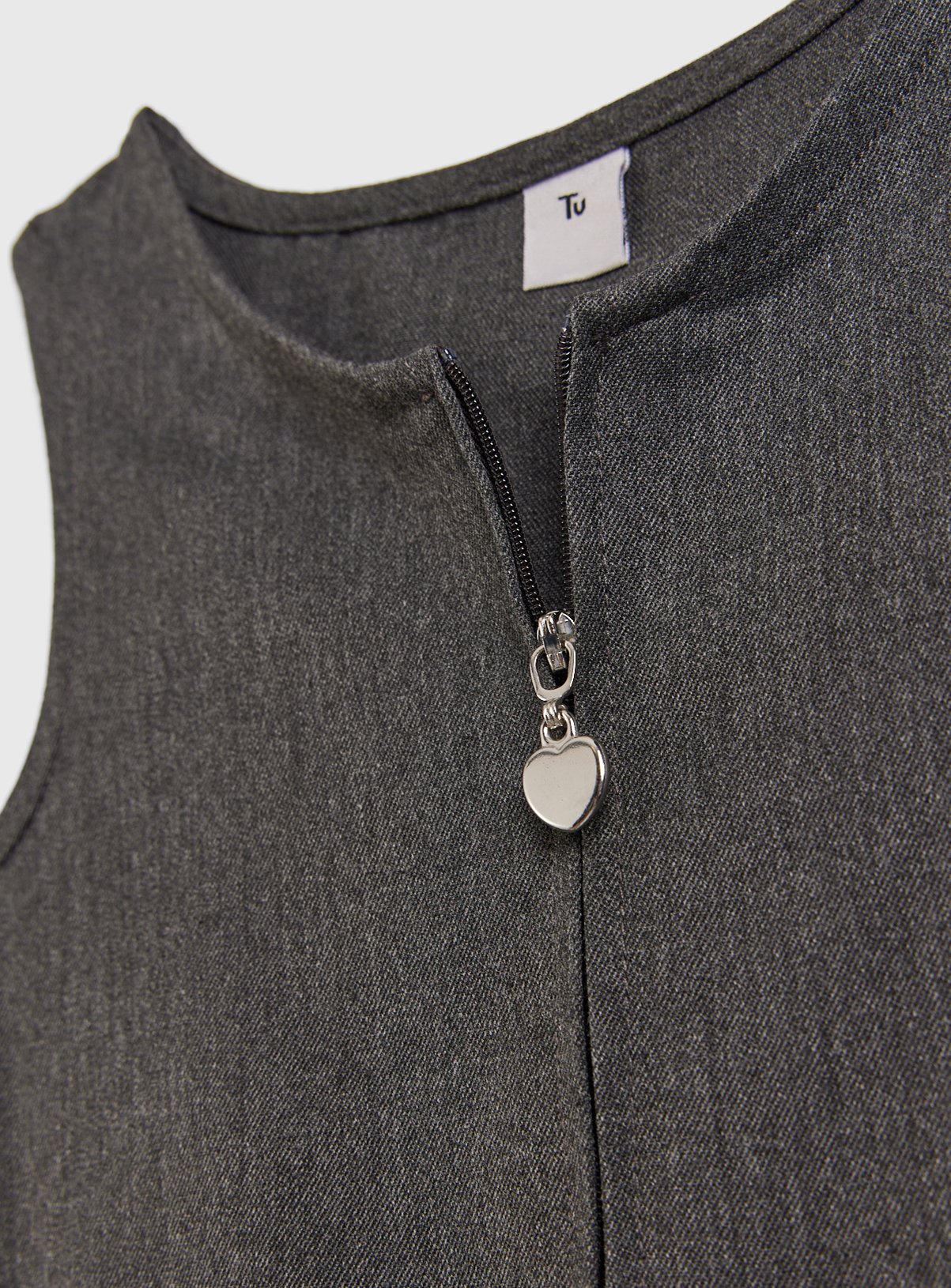 Grey Zip Through Plus Fit Pinafore 2 Pack 8 years - Image 2 thumbnail