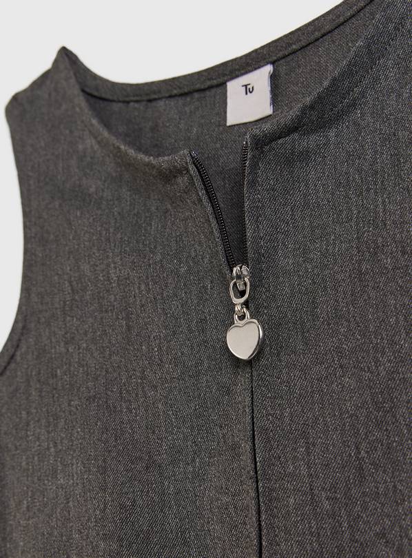 Plus fit grey school hot sale pinafore