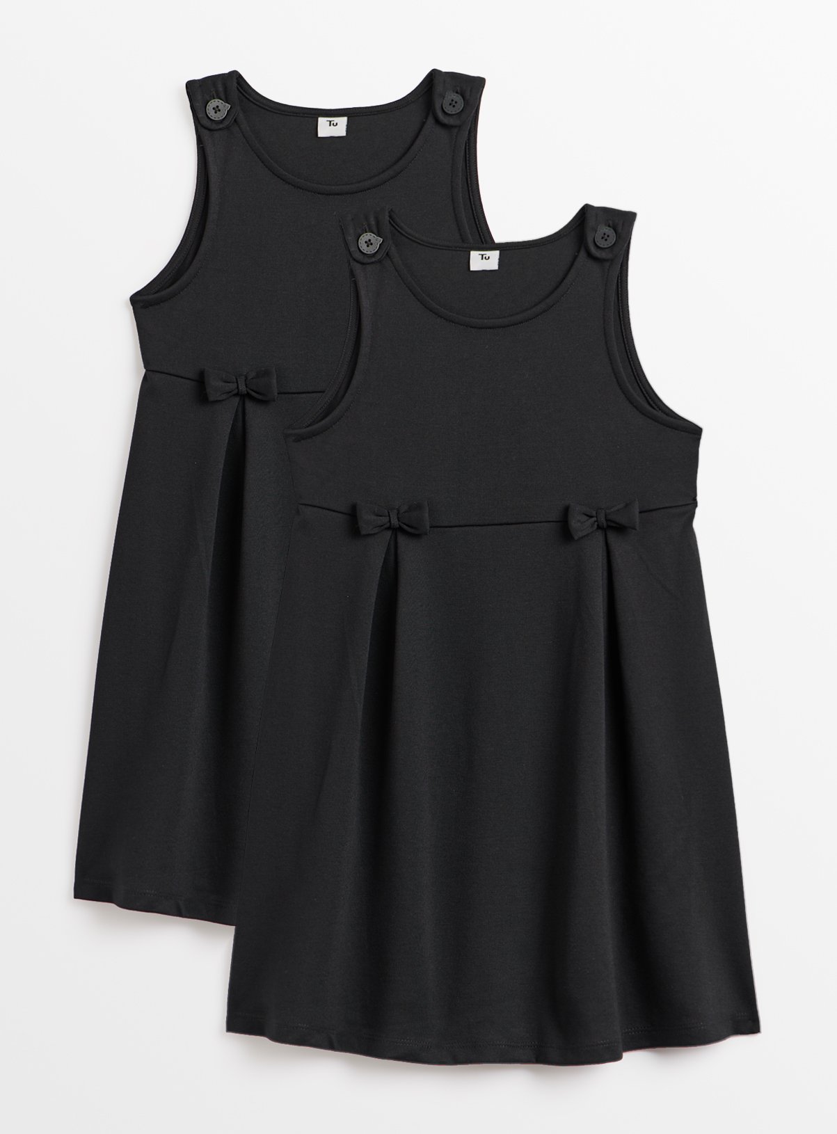 Buy Black Jersey School Pinafore Dress 