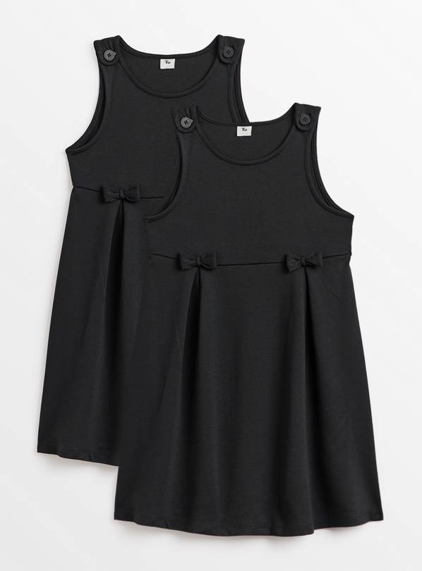 Black Jersey Pinafore 2 Pack 12 years