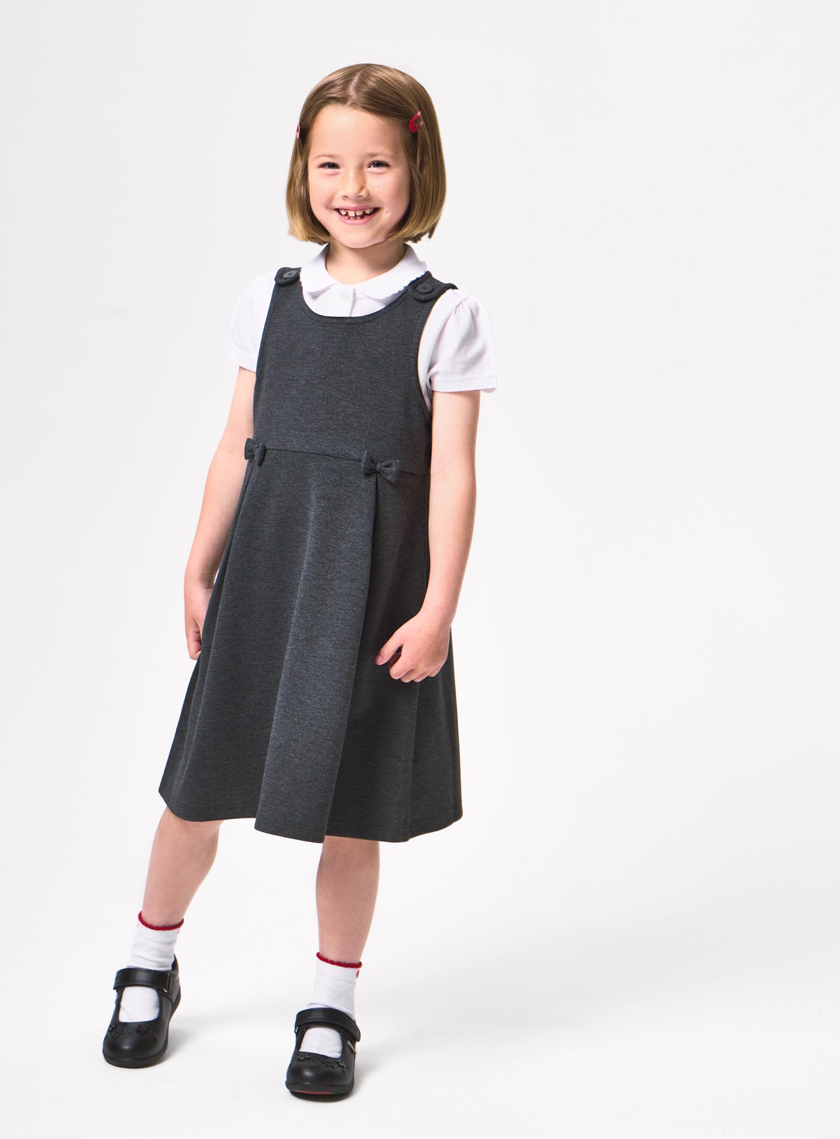 girls jersey pinafore