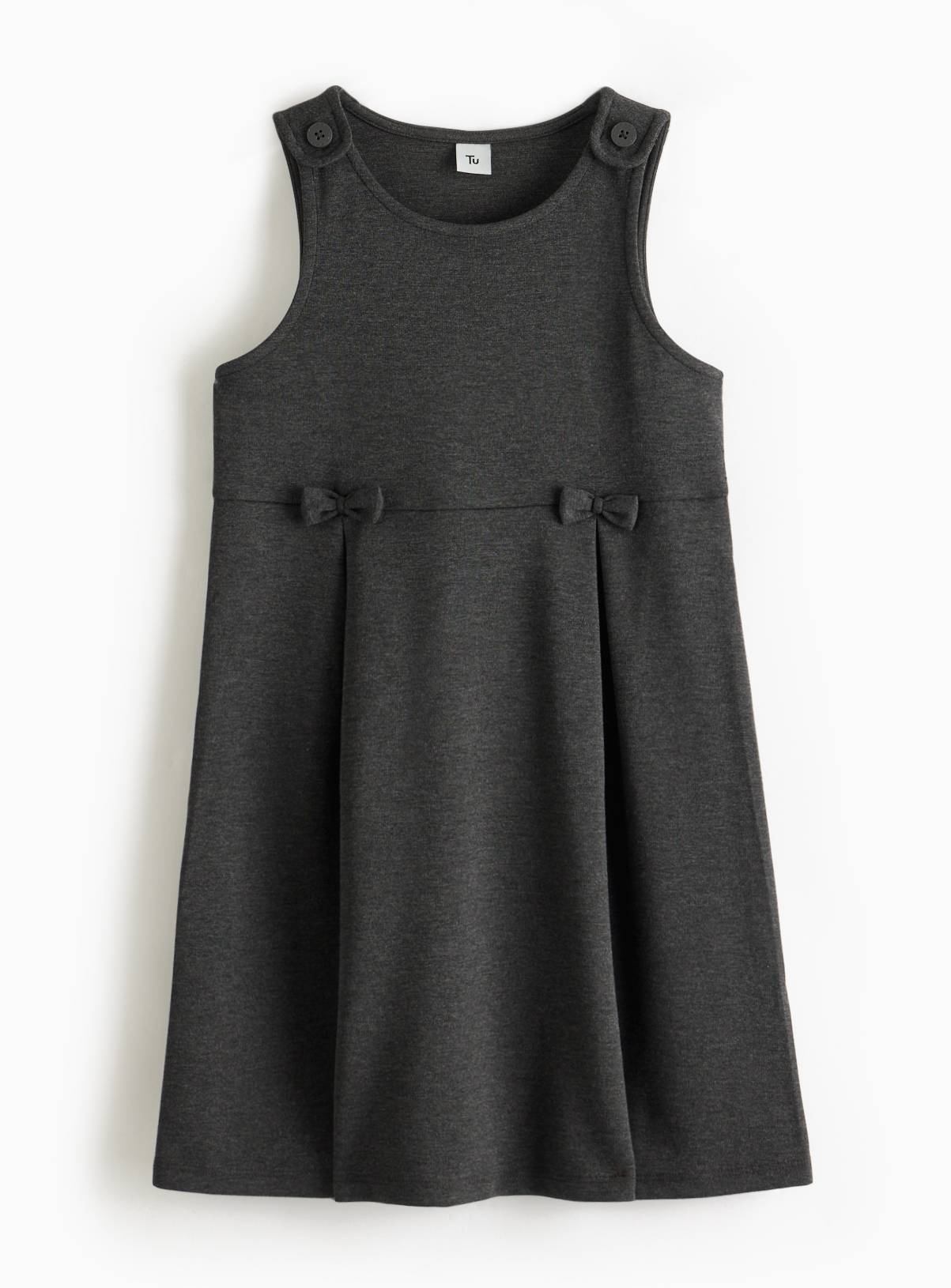 2 Pack Grey Jersey Pinny  10 years - Image 1
