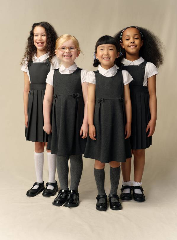 Buy Grey Jersey Pinafore 2 Pack 3 years School dresses Tu