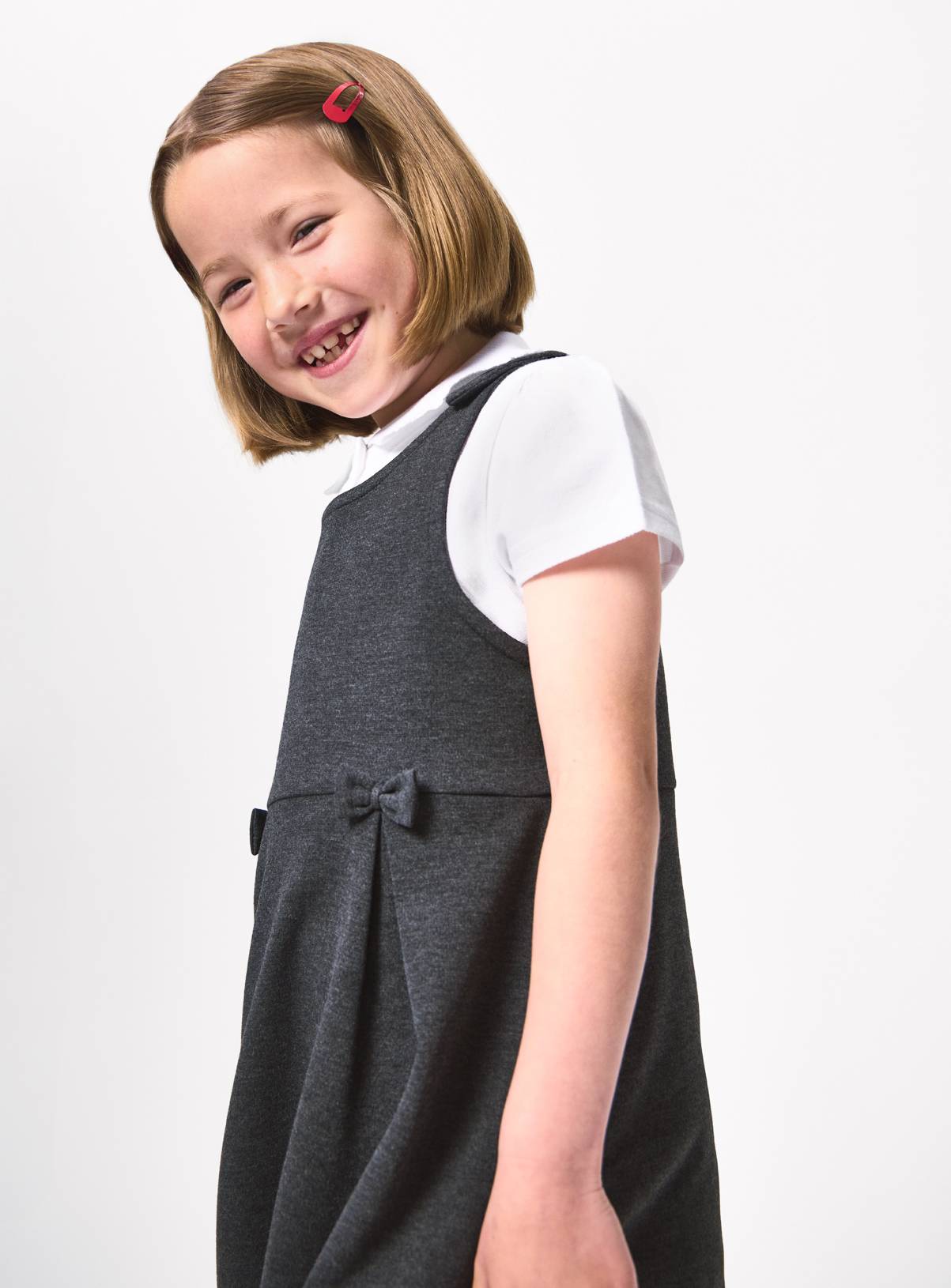 2 Pack Grey Jersey Pinny  10 years - Image 3