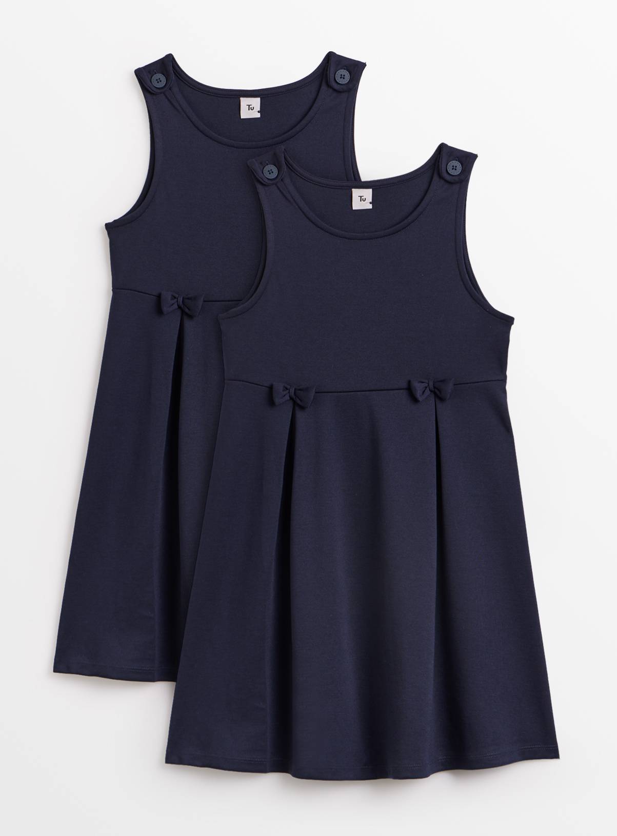 2 Pack Navy Jersey Pinny  11 years - Image 5