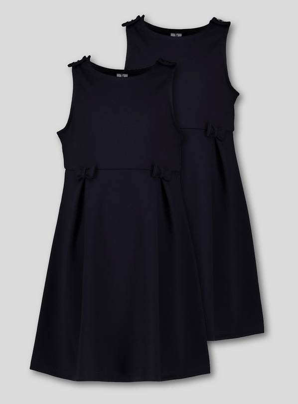 Buy Navy Jersey School Pinafore 2 Pack 9 years School dresses and