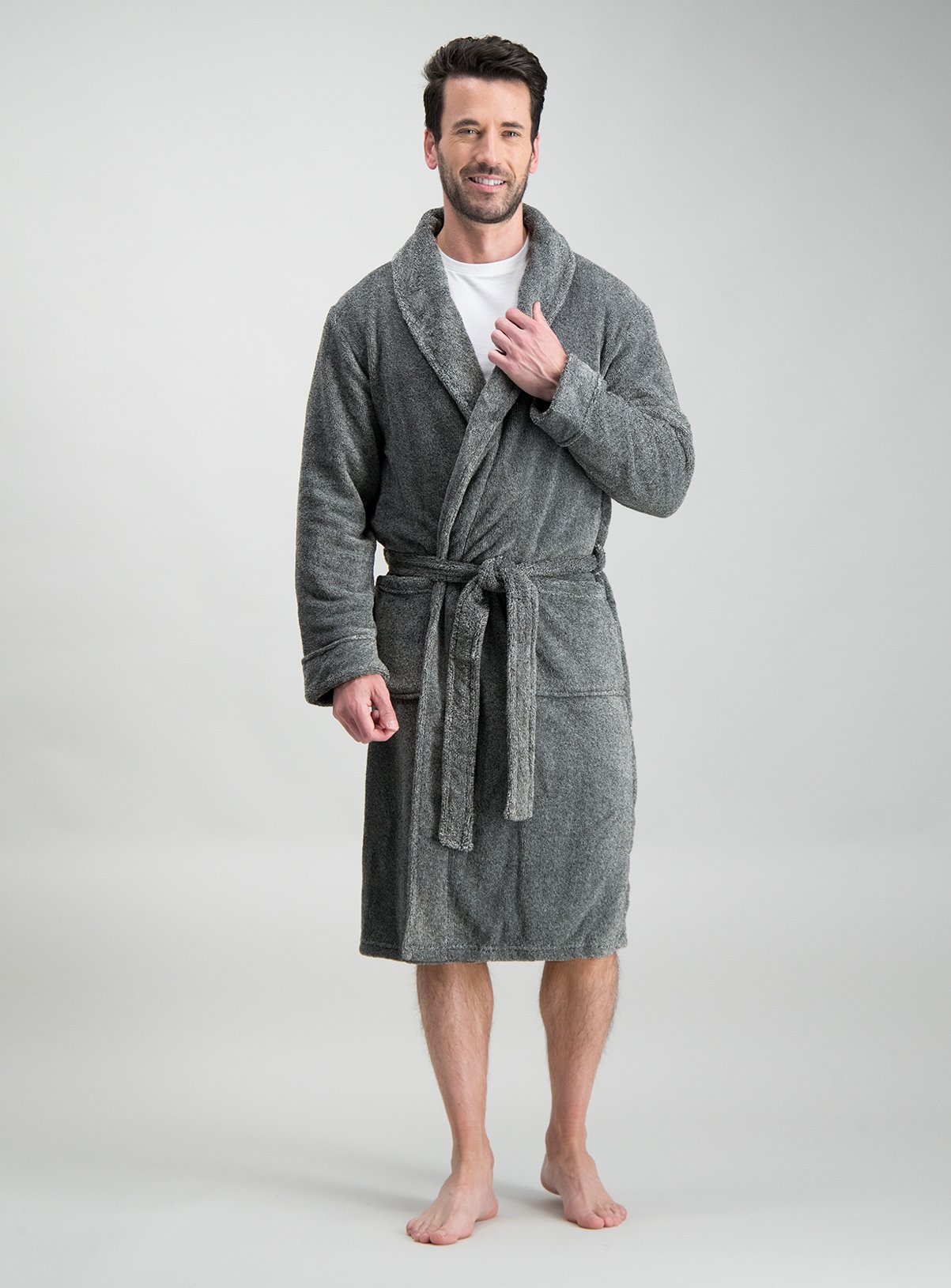 Grey Fleece Soft Dressing Gown Review