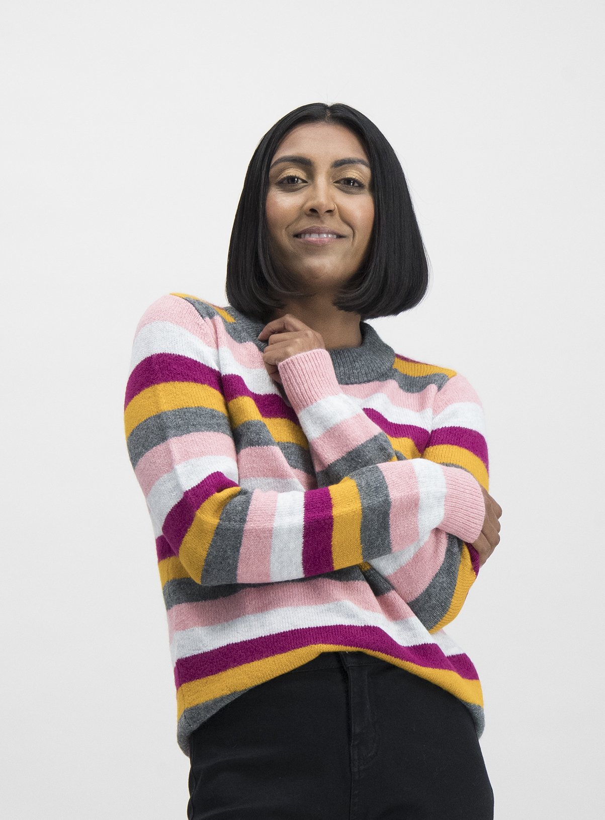 womens multi coloured jumper